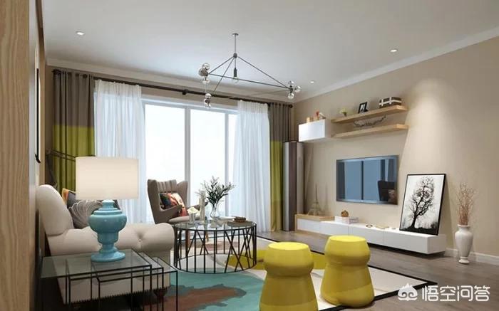 最新装修吊顶效果图大全-装修客厅不吊顶，走一圈宽石膏线好看吗？还有哪些好的建议？