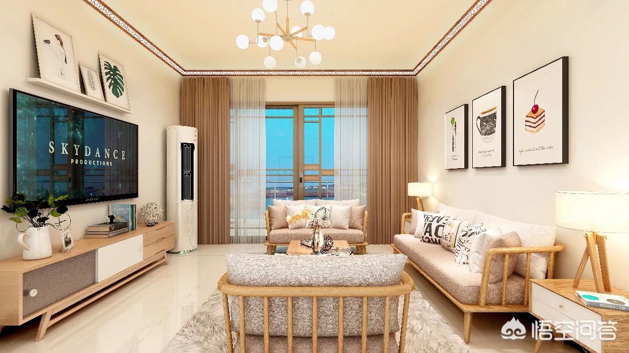 最新装修吊顶效果图大全-装修客厅不吊顶，走一圈宽石膏线好看吗？还有哪些好的建议？