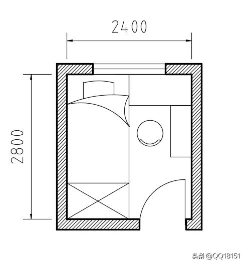 家装设计图效果图卧室怎么画-两个卧室中间是卫生间装修效果？