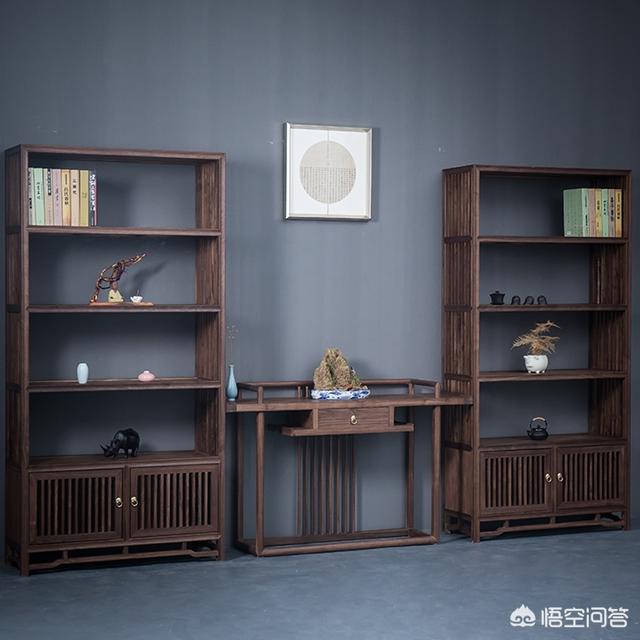 新中式书柜装修效果图片-中式书房的书柜有哪些款式，有没有家具品牌专门设计和生产书柜的？