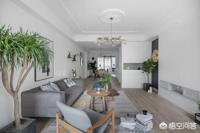 家庭装修吊顶效果图-装修客厅不吊顶，走一圈宽石膏线好看吗？还有哪些好的建议？